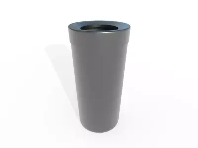 Trashcan m2 Low-poly 3D model