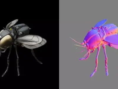 sci-fi robotic bugs pack Low-poly 3D model