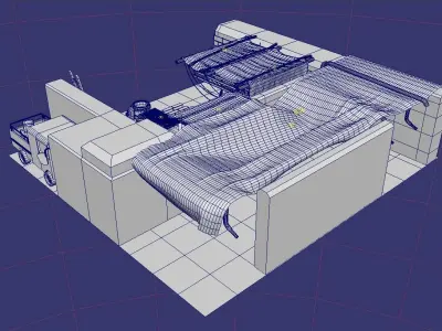 Market Place Low-poly 3D model