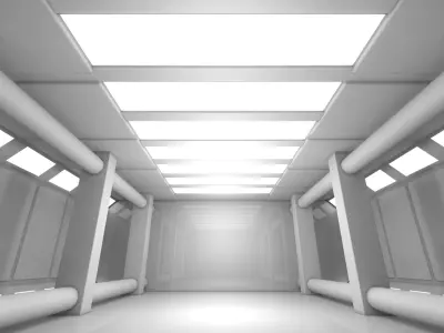 Sci Fi Room Low-poly 3D model
