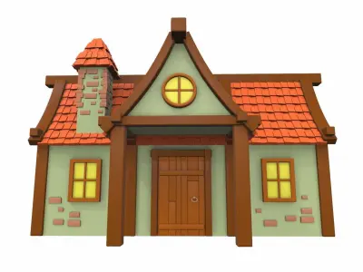 Cartoon house 06 3D model