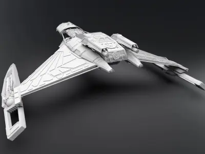 Klingon D5 Tanker Scale model 3D print model