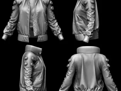 sci fi jacket Low-poly 3D model