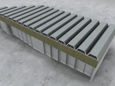 LFMN Hangar 1 Low-poly 3D model