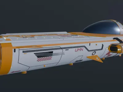 SciFi  Vehicle SCORPIO XR75 Low-poly 3D model