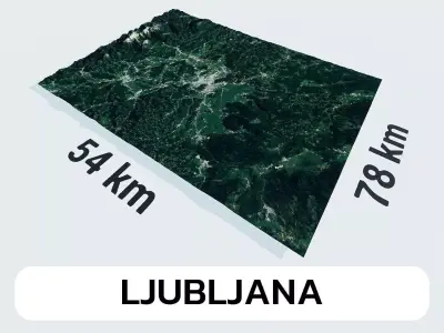 Ljubljana Slovenia City Landscape 3D Model 3D model