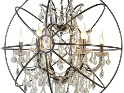 Cearbhall 6-Light Candle Style Globe Chandelier Low-poly 3D model