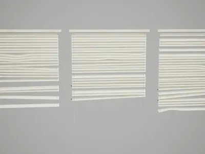 Broken Window Blinds Low-poly 3D model