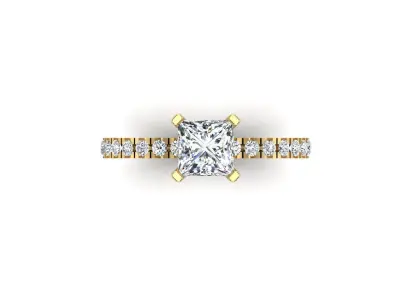 solitaire ring  3D print model 3