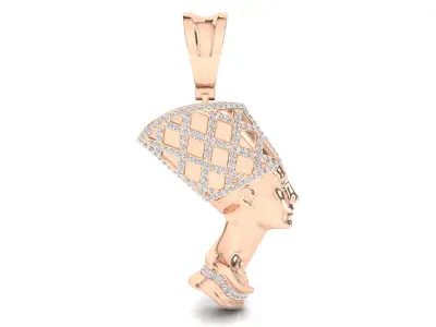 Diamond Egyptian Queen Cleopatra Pendant  3D print model