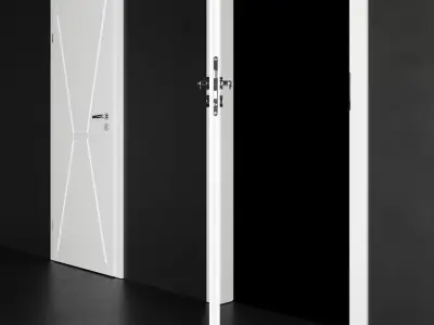 PS Modern Door Series 4 Low-poly 3D model