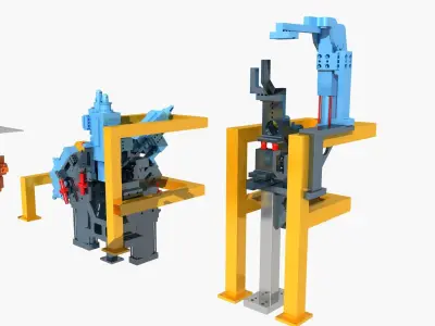 Industrial Equipment 41- Vehicle Floor Welding Fixture 3D model