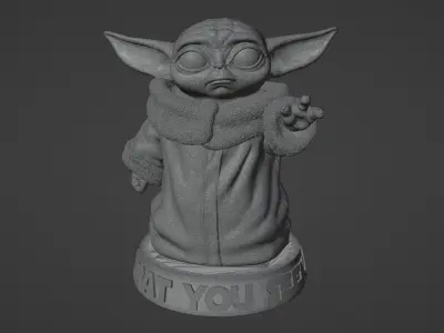 Baby Yoda 3D Model 3D print model