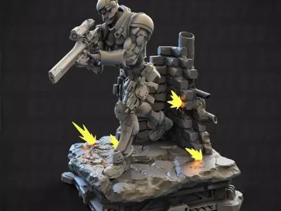 Killer Plankton 100mm and 32mm 3D print model