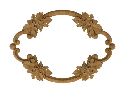 Carved picture frame STL 3D model 145
