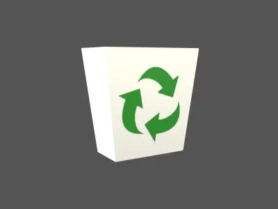 Windows 98 System Rubbish Bin Icon v1 001 Low-poly 3D model