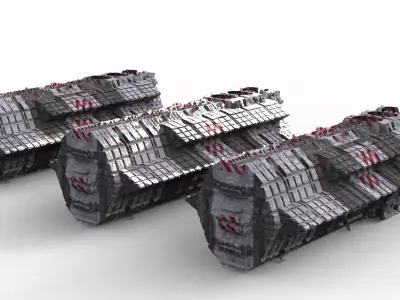 Space freighter ship  3D model