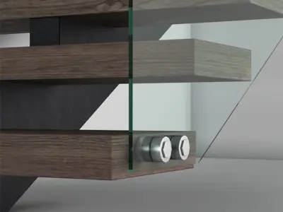 L-Type Stair Case Free 3D model