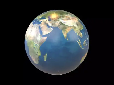 Earth v1 001 Low-poly 3D model