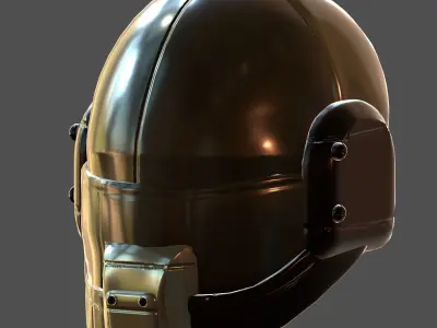 Gas mask helmet 3d model scifi Low-poly  Low-poly 3D model 234