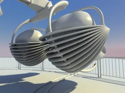 Amusement Ride Spider 3D model