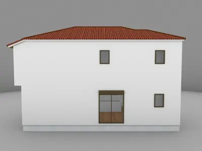 House model for background 20 Low-poly 3D model