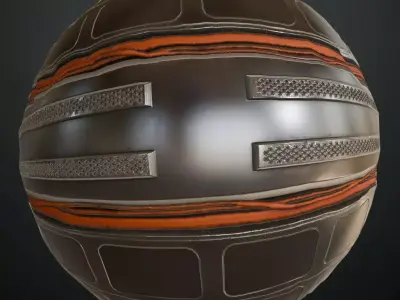 Sci-Fi Wall PBR Seamless Texture