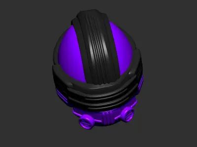 helmet high poly sculpt 3d printable 3D model 22