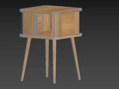 SIDE TABLE BARBIER NATURAL 3D model