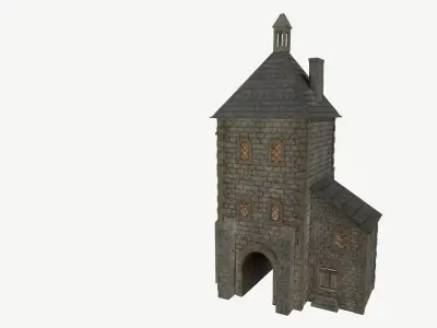 Medieval watchtower Low-poly 3D model shop