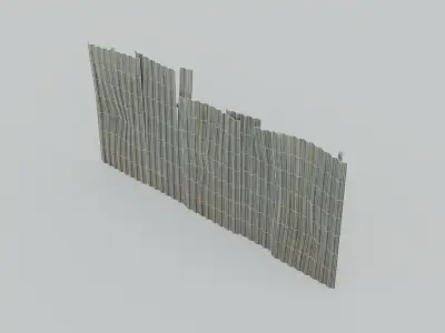 Metal Fence with 4K Textures Low-poly 3D model