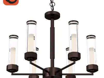 Regent-3-6-BB Chelsom chandelier Low-poly 3D model