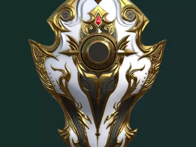 The Next Generation Knights Shield Low-poly 3D model