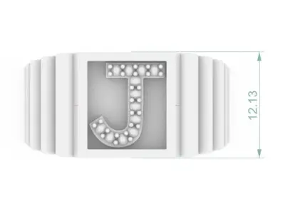 LETTER RING 3D print model buy
