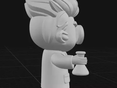 chibi scientist 3D print model