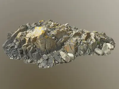3d scanned rock cliff R2 3D model