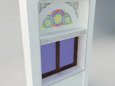 Collection Qamaria stained glasses windows - Yemen 3D Model Pack