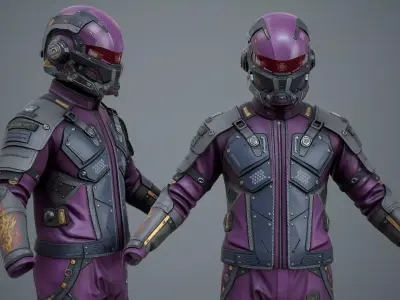 Sci Fi Clothing Pack 04 Low-poly 3D model