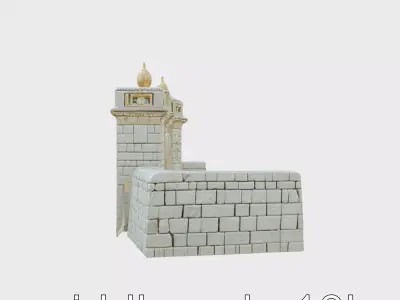 Golden Gate Kiev Medieval Fortress Model Low-poly 3D model