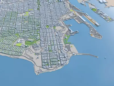 Los Angeles City in California USA 2025 3D model