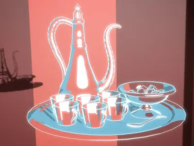 For Anime in Blender - Glassware Shaders 3D model
