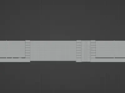 Modern Fence 3D model