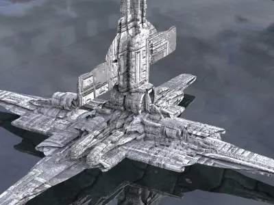 Unique Sci-Fi Tower Design 3D model