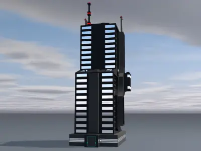 Sci Fi Building 3D model
