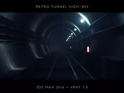 subway tunnel 3D model