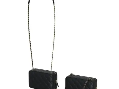 Camera Bag Black Low-poly 3D model