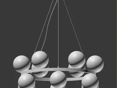 Lampatron Sanne Round Chandelier 3D model