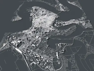 Cityscape Nikolaev Ukraine 3D model