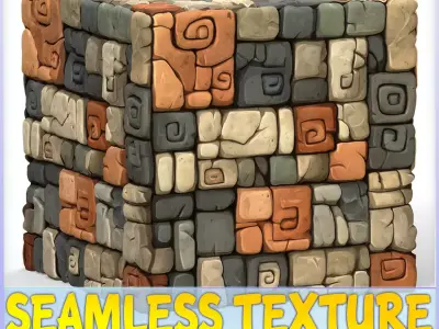  Stylized Wall Seamless Texture Texture 3