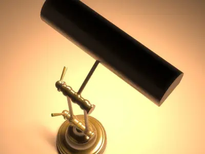 Brass Library Reading Light 3D model